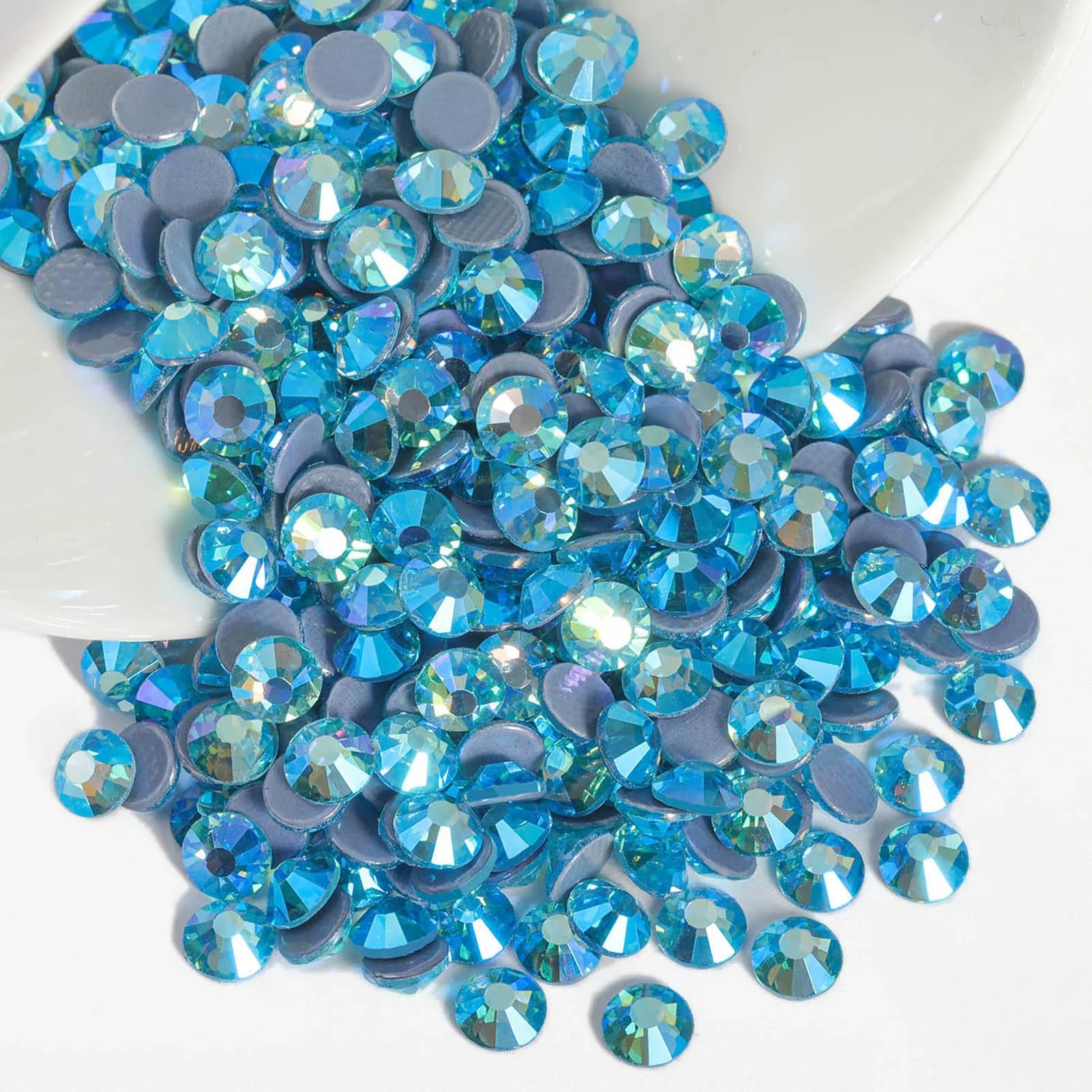 Hotfix Rhinestones, Crystal Rhinestones for Crafts Clothes DIY Decoration- Aquamarine AB