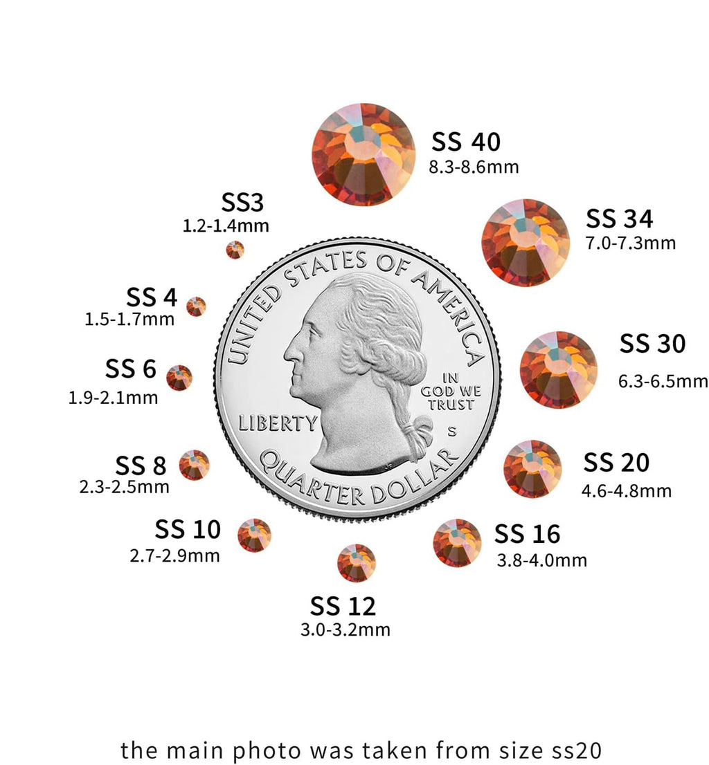 Hotfix Rhinestones, Crystal Rhinestones for Crafts Clothes DIY Decoration- Aurum