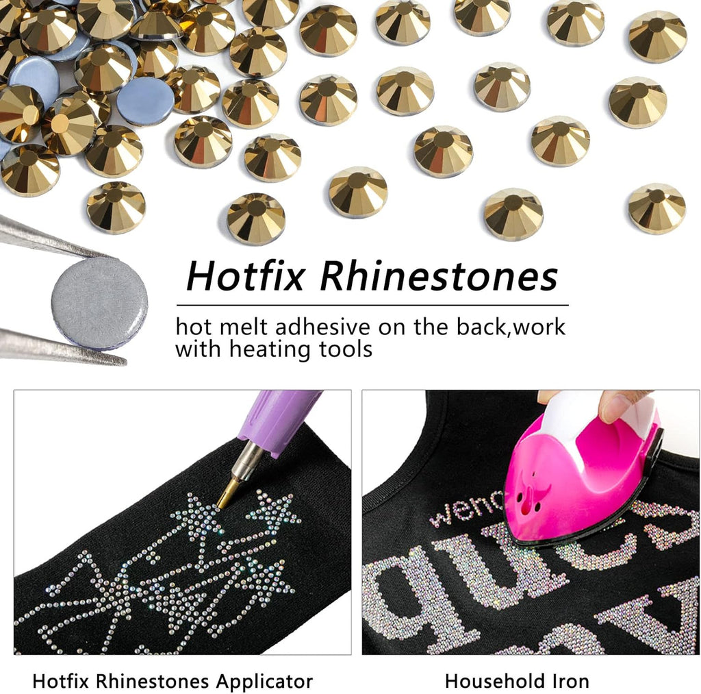 Hotfix Rhinestones, Crystal Rhinestones for Crafts Clothes DIY Decoration- Aurum