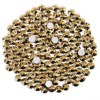Flat Back Crystal Rhinestones Round Gems For Nail Art And Craft Glue Fix - Aurum