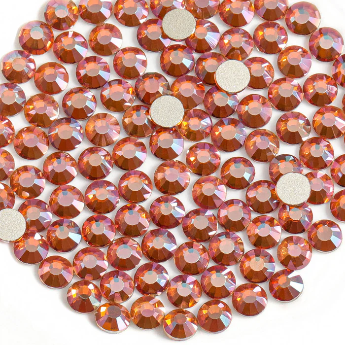 Flatback Rhinestones Bulk, Rhinestones for Nails Crafts Clothes DIY Decoration, Amber