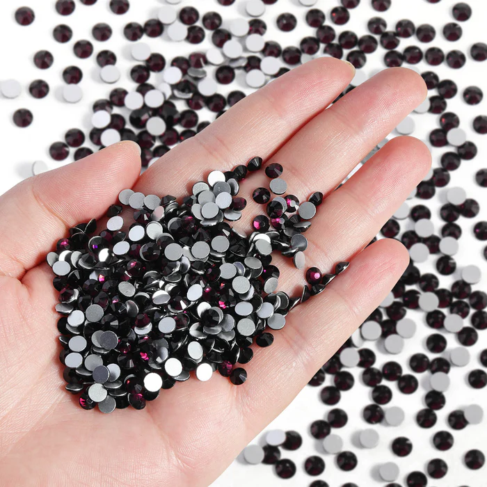 Flatback Rhinestones Bulk, Rhinestones for Nails Crafts Clothes DIY Decoration,Amethyst
