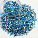 Flatback Rhinestones Bulk, Rhinestones for Nails Crafts Clothes DIY Decoration, AquamarineAB