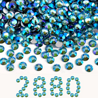 Flatback Rhinestones Bulk, Rhinestones for Nails Crafts Clothes DIY Decoration, AquamarineAB
