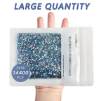 Flatback Rhinestones Bulk, Rhinestones for Nails Crafts Clothes DIY Decoration, AquamarineAB