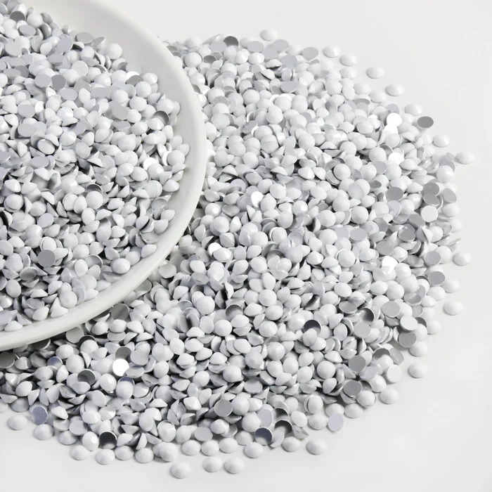Flatback Rhinestones Bulk, Rhinestones for Nails Crafts Clothes DIY Decoration, Chalk White