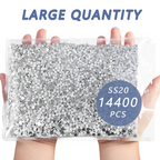 Flatback Rhinestones Bulk, Rhinestones for Nails Crafts Clothes DIY Decoration, Chalk White