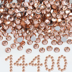 Flatback Rhinestones Bulk, Rhinestones for Nails Crafts Clothes DIY Decoration,Champagne