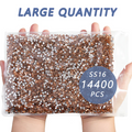 Flatback Rhinestones Bulk, Rhinestones for Nails Crafts Clothes DIY Decoration,Champagne