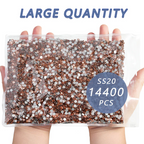 Flatback Rhinestones Bulk, Rhinestones for Nails Crafts Clothes DIY Decoration,Champagne
