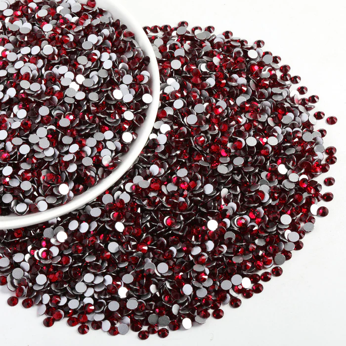 Flatback Rhinestones Bulk, Rhinestones for Nails Crafts Clothes DIY Decoration, Dark Siam