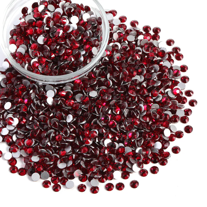 Flatback Rhinestones Bulk, Rhinestones for Nails Crafts Clothes DIY Decoration, Dark Siam