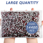 Flatback Rhinestones Bulk, Rhinestones for Nails Crafts Clothes DIY Decoration, Dark Siam