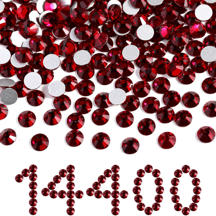 Flatback Rhinestones Bulk, Rhinestones for Nails Crafts Clothes DIY Decoration, Dark Siam
