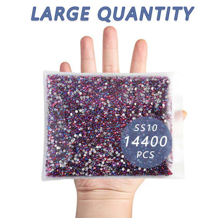 Flatback Rhinestones Bulk, Rhinestones for Nails Crafts Clothes DIY Decoration,HyacinthAB