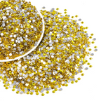 Flatback Rhinestones Bulk, Rhinestones for Nails Crafts Clothes DIY Decoration, Lemon Yellow