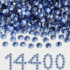 Flatback Rhinestones Bulk, Rhinestones for Nails Crafts Clothes DIY Decoration, Light Blue