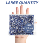 Flatback Rhinestones Bulk, Rhinestones for Nails Crafts Clothes DIY Decoration, Light Blue