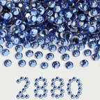 Flatback Rhinestones Bulk, Rhinestones for Nails Crafts Clothes DIY Decoration, Light Blue