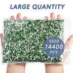 Flatback Rhinestones Bulk, Rhinestones for Nails Crafts Clothes DIY Decoration, Light Green