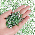 Flatback Rhinestones Bulk, Rhinestones for Nails Crafts Clothes DIY Decoration, Light Green