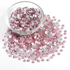 Flatback Rhinestones Bulk, Rhinestones for Nails Crafts Clothes DIY Decoration,Light Pink
