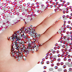 Flatback Rhinestones Bulk, Rhinestones for Nails Crafts Clothes DIY Decoration,Light Siam AB