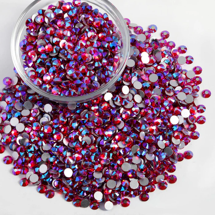 Flatback Rhinestones Bulk, Rhinestones for Nails Crafts Clothes DIY Decoration,Light Siam AB