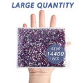 Flatback Rhinestones Bulk, Rhinestones for Nails Crafts Clothes DIY Decoration,Light Siam AB