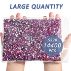 Flatback Rhinestones Bulk, Rhinestones for Nails Crafts Clothes DIY Decoration,Light Siam AB