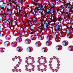 Flatback Rhinestones Bulk, Rhinestones for Nails Crafts Clothes DIY Decoration,Light Siam AB