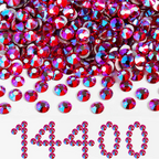 Flatback Rhinestones Bulk, Rhinestones for Nails Crafts Clothes DIY Decoration,Light Siam AB