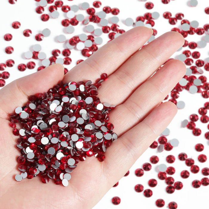 Flatback Rhinestones Bulk, Rhinestones for Nails Crafts Clothes DIY Decoration, Siam