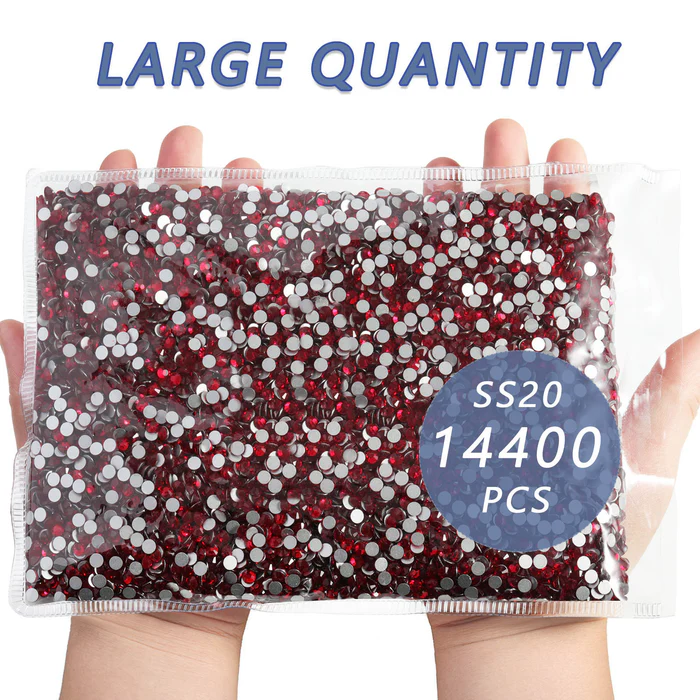 Flatback Rhinestones Bulk, Rhinestones for Nails Crafts Clothes DIY Decoration, Siam