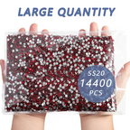 Flatback Rhinestones Bulk, Rhinestones for Nails Crafts Clothes DIY Decoration, Siam