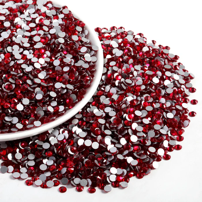 Flatback Rhinestones Bulk, Rhinestones for Nails Crafts Clothes DIY Decoration, Siam