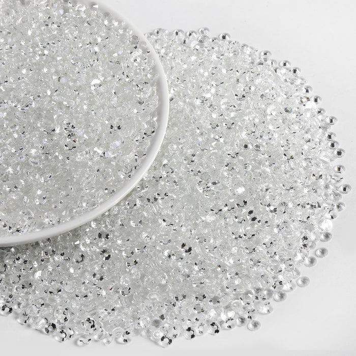 Flatback Rhinestones Bulk, Rhinestones for Nails Crafts Clothes DIY Decoration, Transparent