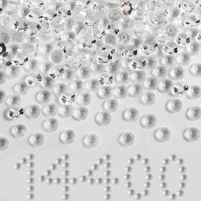 Flatback Rhinestones Bulk, Rhinestones for Nails Crafts Clothes DIY Decoration, Transparent