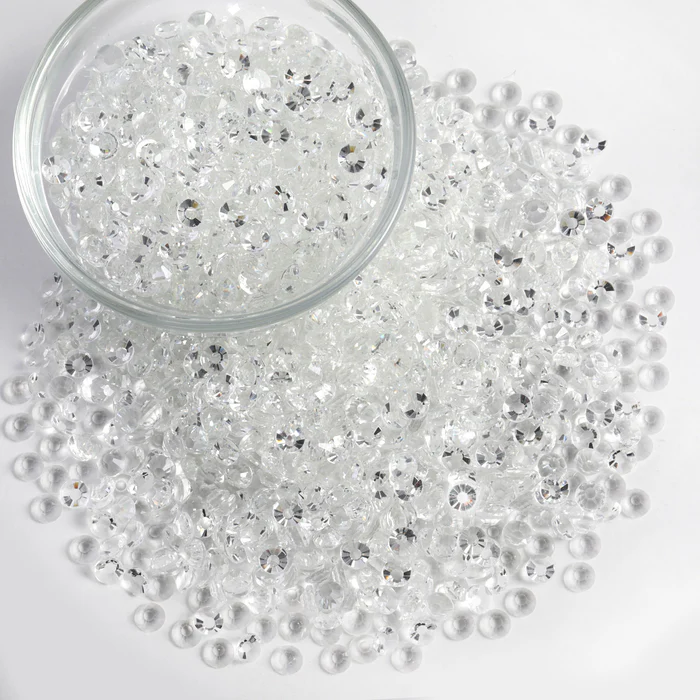 Flatback Rhinestones Bulk, Rhinestones for Nails Crafts Clothes DIY Decoration, Transparent