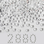 Flatback Rhinestones Bulk, Rhinestones for Nails Crafts Clothes DIY Decoration, Transparent