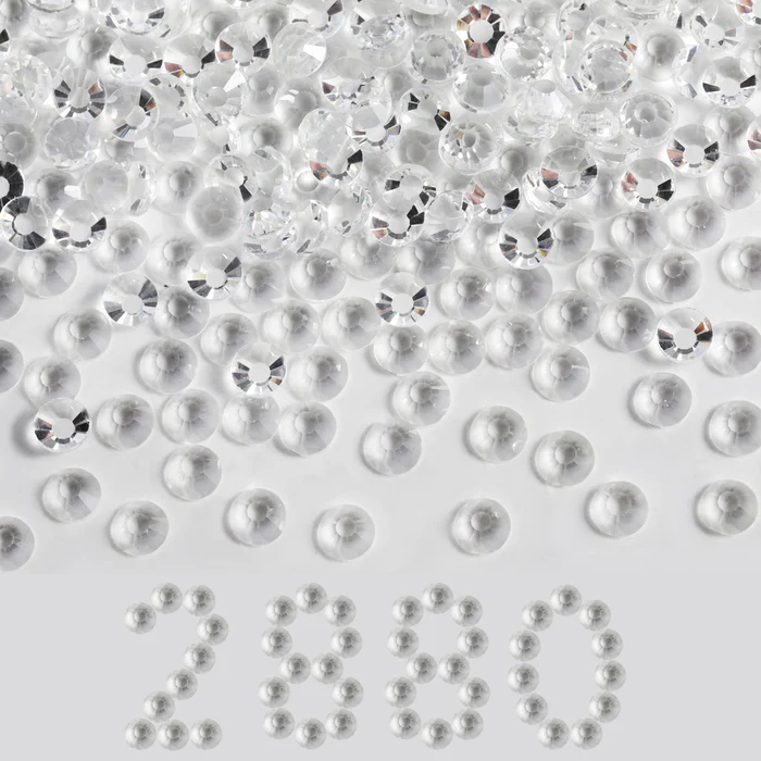 Flatback Rhinestones Bulk, Rhinestones for Nails Crafts Clothes DIY Decoration, Transparent