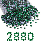Hotfix Rhinestones Bulk, Hot Fix Rhinestones for Crafts Clothes DIY Decoration, Emerald