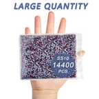 Hotfix Rhinestones Bulk, Hot Fix Rhinestones for Crafts Clothes DIY Decoration, Fuchsia