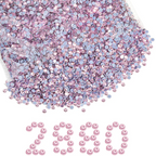 Hotfix Rhinestones Bulk, Hot Fix Rhinestones for Crafts Clothes DIY Decoration, Light Pink
