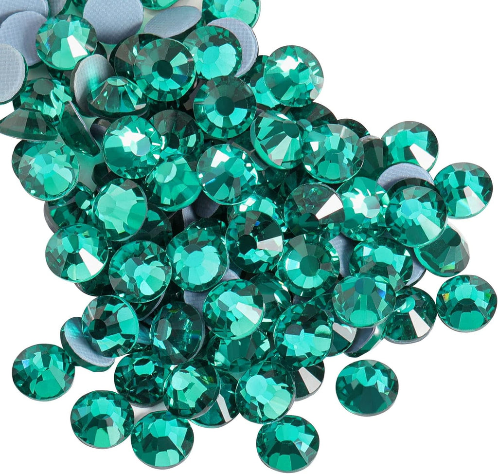 Hotfix Rhinestones Bulk, Hot Fix Rhinestones for Crafts Clothes DIY Decoration, Blue Zircon