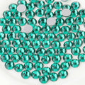 Flat Back Crystal Rhinestones Round Gems For Nail Art And Craft Glue Fix - Blue Zircon