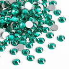 Flat Back Crystal Rhinestones Round Gems For Nail Art And Craft Glue Fix - Blue Zircon