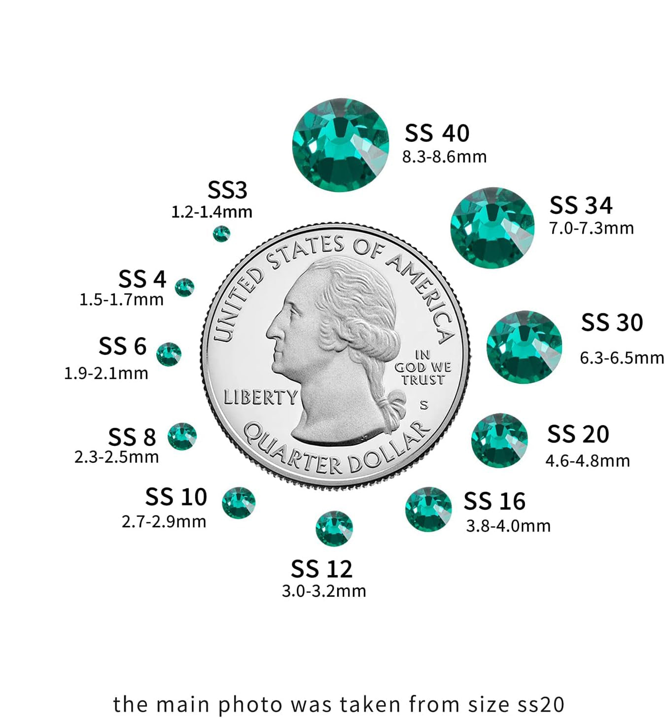 Hotfix Rhinestones Bulk, Hot Fix Rhinestones for Crafts Clothes DIY Decoration, Blue Zircon