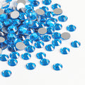 Flatback Rhinestones Bulk, Rhinestones for Nails Crafts Clothes DIY Decoration, Capri Blue