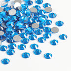 Flatback Rhinestones Bulk, Rhinestones for Nails Crafts Clothes DIY Decoration, Capri Blue